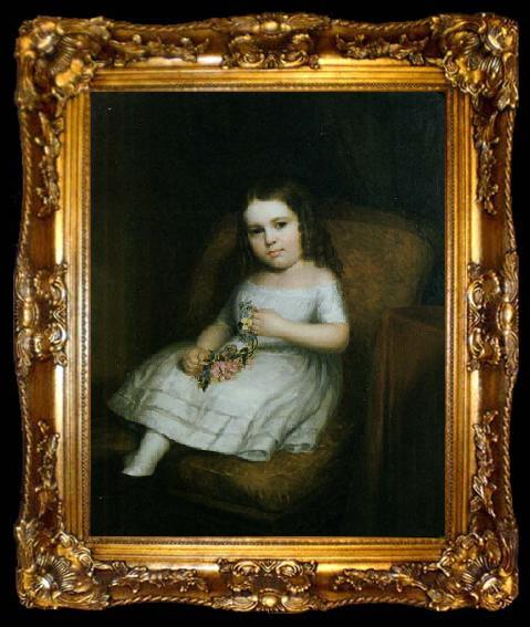 framed  Albert Gallatin Hoit Amanda Fiske, aged five, ta009-2